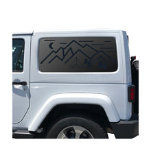 Load image into Gallery viewer, Minimalist Mountain Scene Decal for 2007-2025 Jeep Wrangler 2-Door - Matte Black
