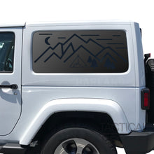 Load image into Gallery viewer, Minimalist Mountain Scene Decal for 2007-2025 Jeep Wrangler 2-Door - Matte Black
