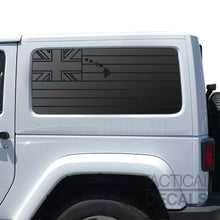 Load image into Gallery viewer, State of Hawaii Flag Decal with Islands for 2007-2025 Jeep Wrangler 2-Door - Matte Black

