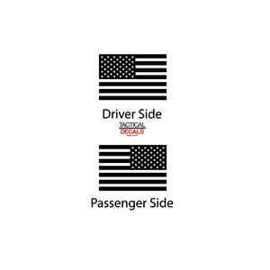 USA Flag Decal for 2011 - 2017 Jeep Patriot Windows - Matte Black