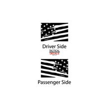 Load image into Gallery viewer, Distressed USA Flag Decal for 2011 - 2017 Jeep Patriot Windows - Matte Black
