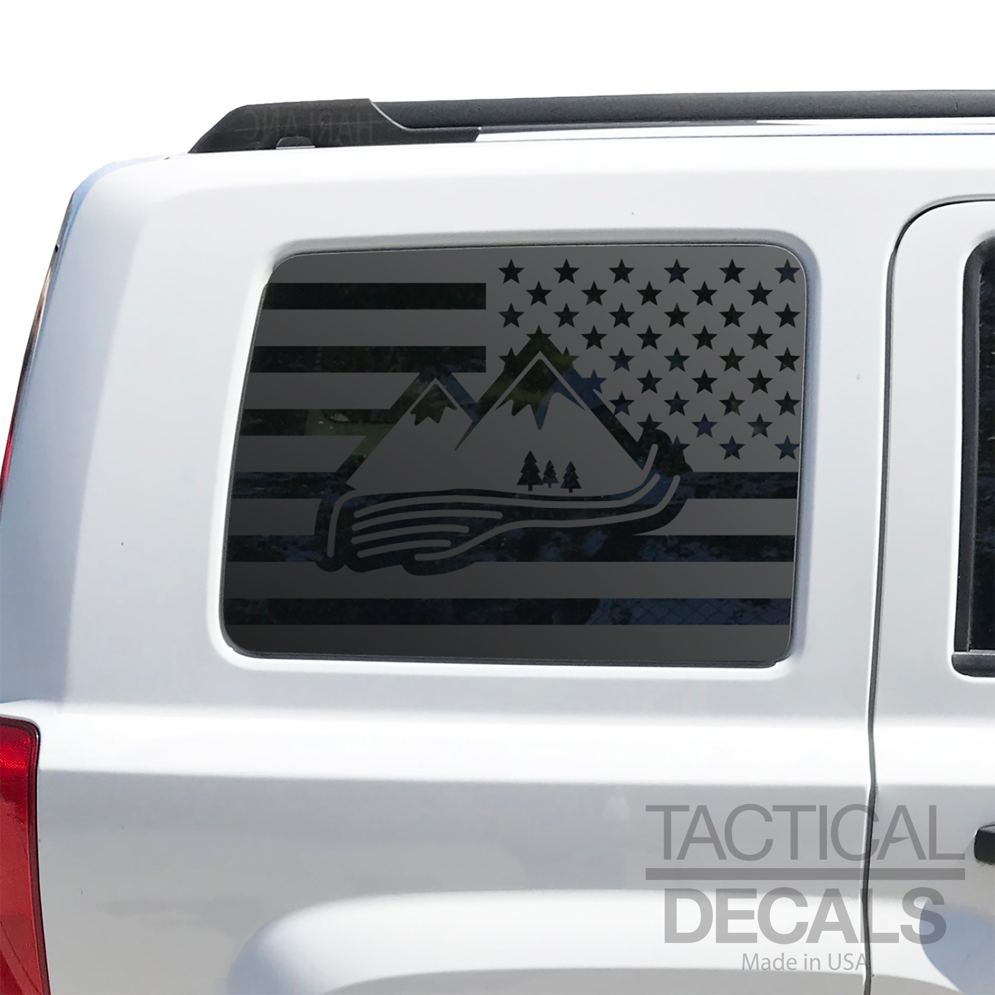 Jeep Emblem Overlay Decals - American Flag - Foto 9