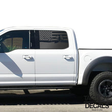 Load image into Gallery viewer, Beach Outdoor Scene w/ USA Flag Decal for 2015- 2020 Ford F-150 Windows - Matte Black
