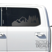 Load image into Gallery viewer, Camping Mountain Outdoor Scene Decal for 2015- 2020 Ford F-150 Windows - Matte Black
