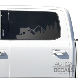 Bear Mountain Outdoor Scene Decal for 2015- 2020 Ford F-150 Windows - Matte Black