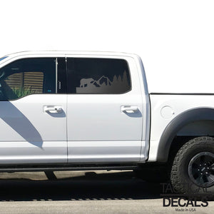 Bear Mountain Outdoor Scene Decal for 2015- 2020 Ford F-150 Windows - Matte Black