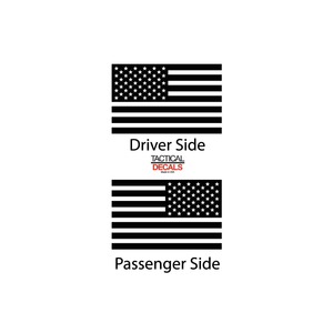 USA American Flag Decal for 2015- 2020 Ford F-150 Windows - Matte Black