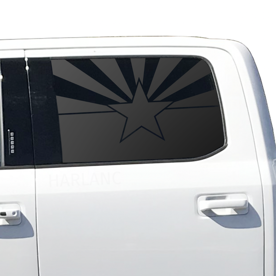 State of Arizona Flag Decal for 2015- 2020 Ford F-150 Windows - Matte Black