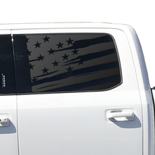 Load image into Gallery viewer, Distressed Flag Decal for 2015- 2020 Ford F-150 Windows - Matte Black
