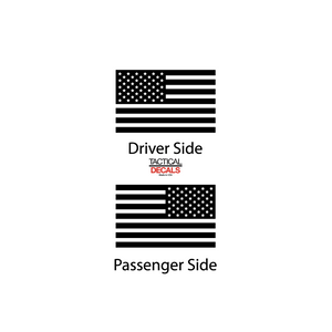 American USA Flag Decals - Fits 2022-2024 Kia Telluride Back Side Window - Matte Black