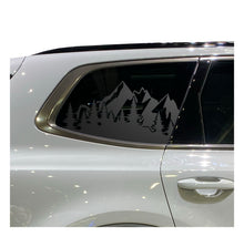 Load image into Gallery viewer, Outdoor Mountain Scene Decals - Fits 2022-2024 Kia Telluride Back Side Window - Matte Black
