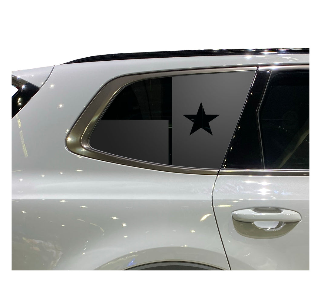 State of Texas Flag Decals - Fits 2022-2024 Kia Telluride Back Side Window - Matte Black