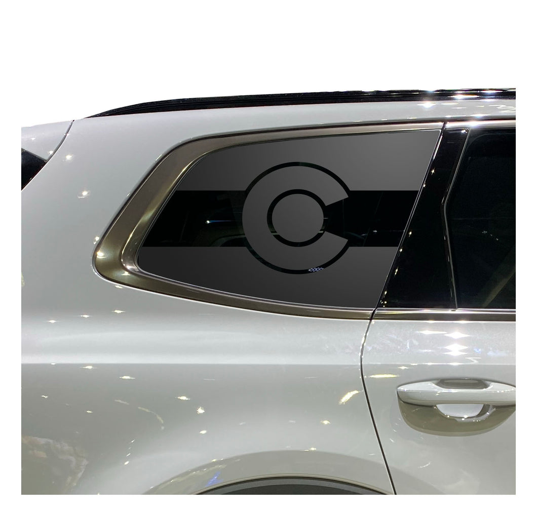 State of Colorado Flag Decals - Fits 2022-2024 Kia Telluride Back Side Window - Matte Black