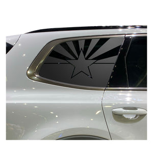 State of Arizona Flag Decals - Fits 2022-2024 Kia Telluride Back Side Window - Matte Black