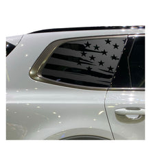 Load image into Gallery viewer, Distressed USA Flag Decals - Fits 2022-2024 Kia Telluride Back Side Window - Matte Black
