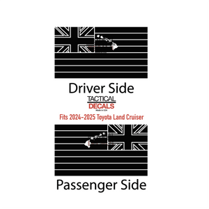 State of Hawaii Flag Decal for 2024-2025 Toyota Land Cruiser 3rd Windows - Matte Black