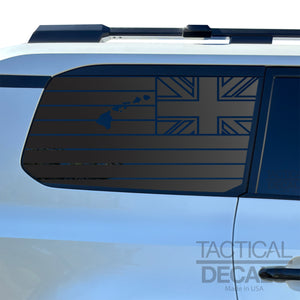 State of Hawaii Flag Decal for 2024-2025 Toyota Land Cruiser 3rd Windows - Matte Black