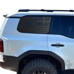 State of Hawaii Flag Decal for 2024-2025 Toyota Land Cruiser 3rd Windows - Matte Black