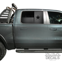Load image into Gallery viewer, State of Texas Decal for 2019-2024 Ram 1500 Rebel Rear Door Windows - Matte Black
