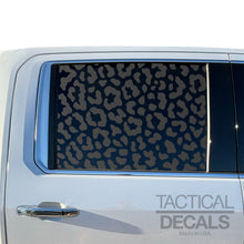 Load image into Gallery viewer, Cheetah Print All Over Decal for 2019-2025 Chevy Silverado Rear Window - Matte Black
