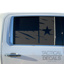 Load image into Gallery viewer, Distressed State of Texas Flag Decal for 2019-2025 Chevy Silverado Rear Window - Matte Black
