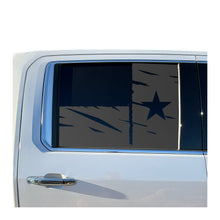 Load image into Gallery viewer, Distressed State of Texas Flag Decal for 2019-2025 Chevy Silverado Rear Window - Matte Black
