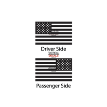 Load image into Gallery viewer, USA Flag Decal for 2014-2019 Chevy Silverado Rear Door Windows - Matte Black
