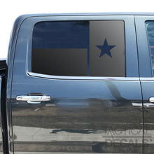 Load image into Gallery viewer, State of Texas Flag Decal for 2014-2019 Chevy Silverado Rear Door Windows - Matte Black
