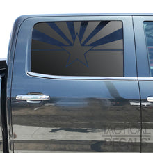 Load image into Gallery viewer, State of Arizona Flag Decal for 2014-2019 Chevy Silverado Rear Door Windows - Matte Black
