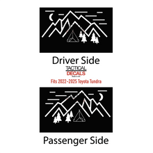 Load image into Gallery viewer, Mountain Scene Decal for 2022 - 2025 Toyota Tundra Crew Max Rear Door Windows - Matte Black
