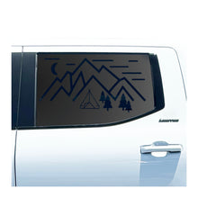 Load image into Gallery viewer, Mountain Scene Decal for 2022 - 2025 Toyota Tundra Crew Max Rear Door Windows - Matte Black
