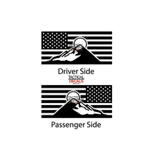 Load image into Gallery viewer, USA Flag with Mountain Scene Decal for 1996-2002 Toyota 4Runner 3rd Windows - Matte Black
