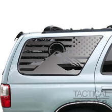 Load image into Gallery viewer, USA Flag with Mountain Scene Decal for 1996-2002 Toyota 4Runner 3rd Windows - Matte Black
