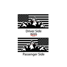 Load image into Gallery viewer, USA Flag with Mountain Scene Decal for 1996-2002 Toyota 4Runner 3rd Windows - Matte Black
