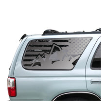 Load image into Gallery viewer, USA Flag with Mountain Scene Decal for 1996-2002 Toyota 4Runner 3rd Windows - Matte Black
