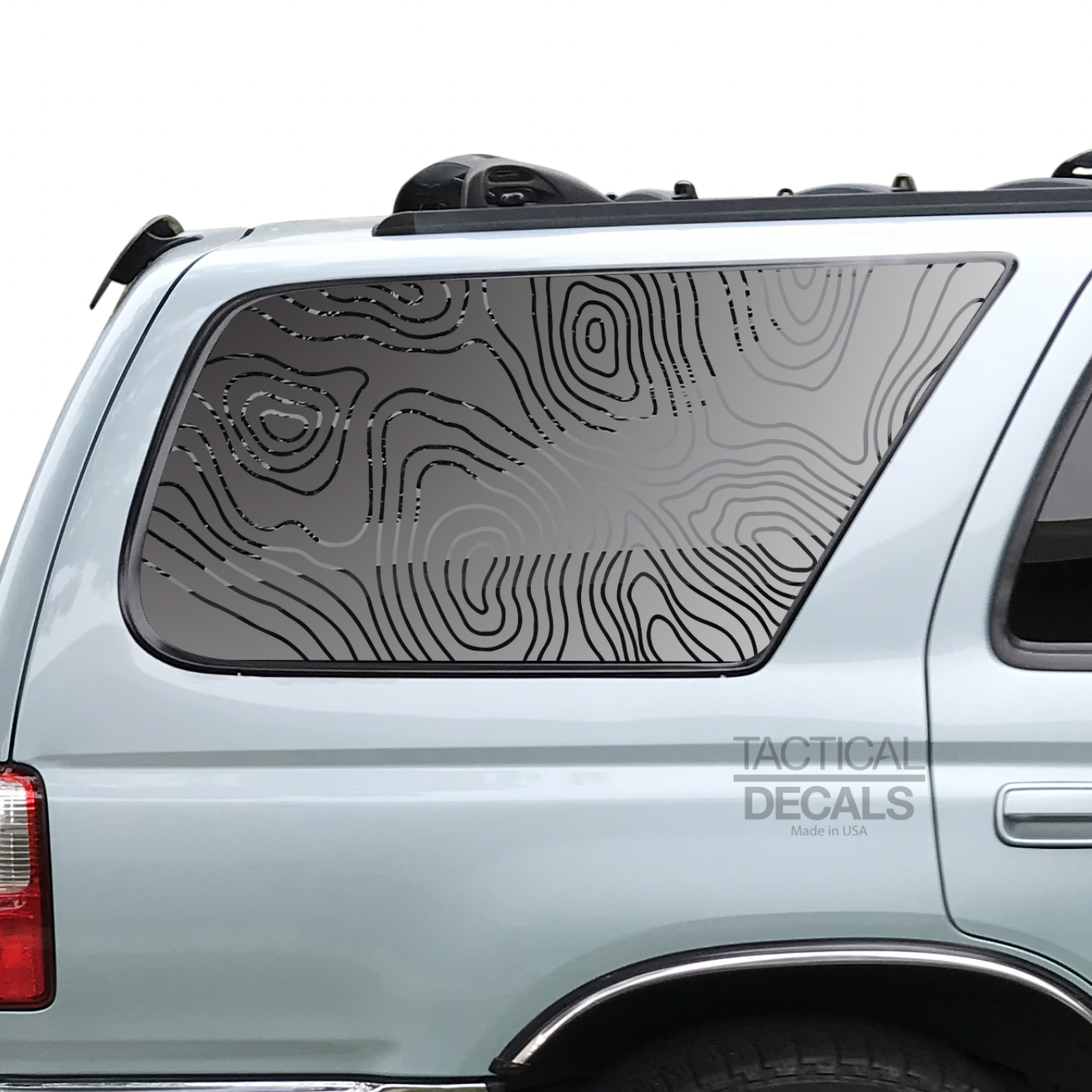 Topography Map Decals Topography Map Decal for 1996-2002 Toyota 4Runner 3rd Windows - Matte ...