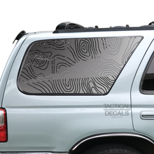 Load image into Gallery viewer, Topography Map Decal for 1996-2002 Toyota 4Runner 3rd Windows - Matte Black
