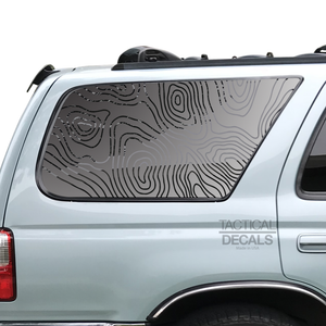 Topography Map Decal for 1996-2002 Toyota 4Runner 3rd Windows - Matte Black