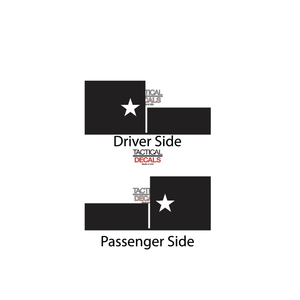 State of Texas Flag Decal for 2003 - 2009 Toyota 4Runner Windows - Matte Black