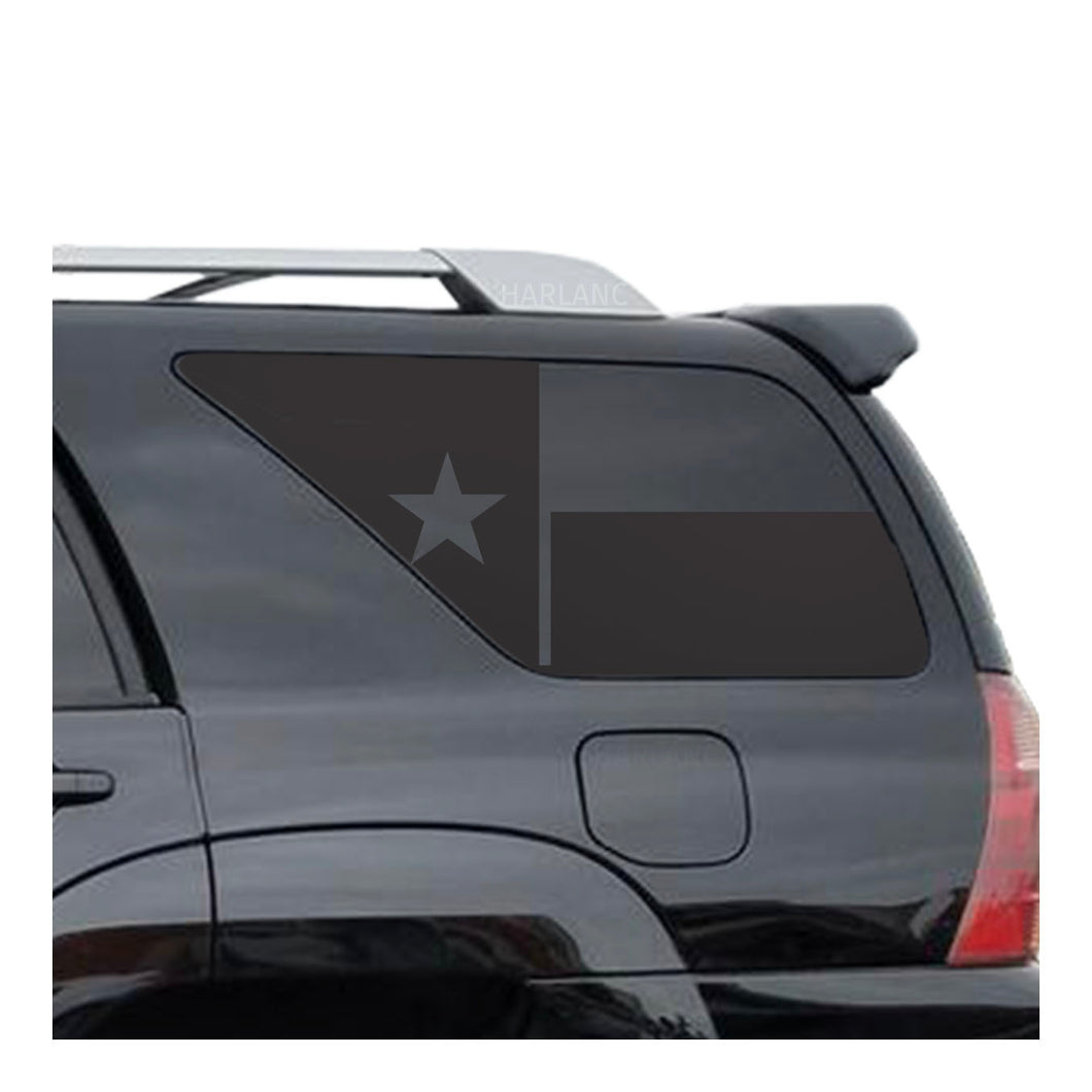 State of Texas Flag Decal for 2003 - 2009 Toyota 4Runner Windows - Matte Black