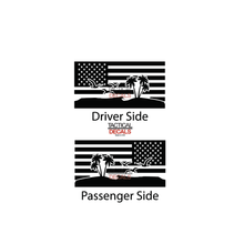Load image into Gallery viewer, USA Flag w/Beach Scene Decal for 2010 - 2024 Toyota 4Runner Windows - Matte Black
