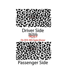 Cheetah Leopard allover print Decal for 2010 - 2024 Toyota 4Runner Windows - Matte Black