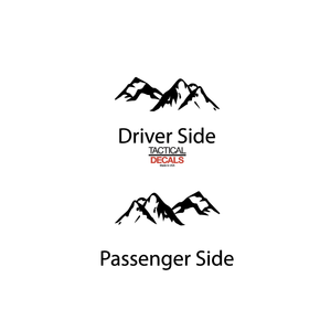 Mountain Scene Decals for 2014-2019 Toyota Highlander 3rd Windows - Matte Black
