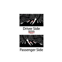 Load image into Gallery viewer, Topography Mountain Scene Design Decal for 2010 - 2024 Toyota 4Runner Windows - Matte Black
