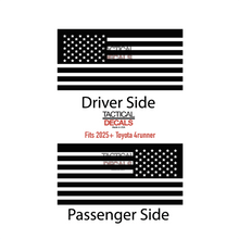 Load image into Gallery viewer, USA Flag Decal for 2025 Toyota 4Runner Windows - Matte Black
