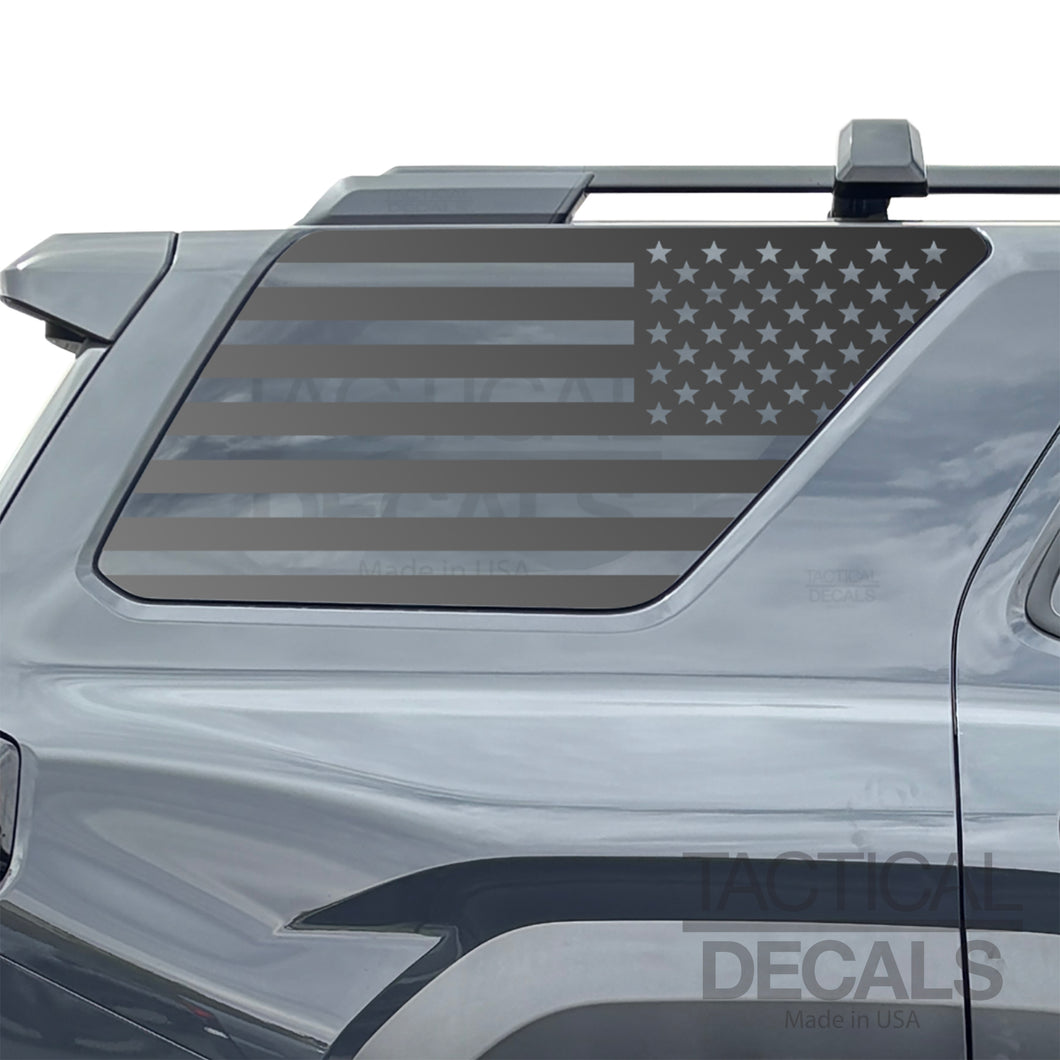 USA Flag Decal for 2025 Toyota 4Runner Windows - Matte Black
