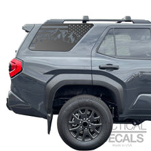 Load image into Gallery viewer, USA Flag w/Mountain scene Decal for 2025 Toyota 4Runner Windows - Matte Black

