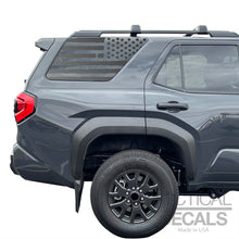 Load image into Gallery viewer, Distressed II USA Flag Decal for 2025 Toyota 4Runner Windows - Matte Black
