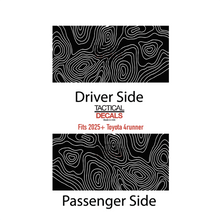 Load image into Gallery viewer, Topography Map Decal for 2025 Toyota 4Runner Windows - Matte Black
