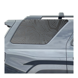 Topography Map Decal for 2025 Toyota 4Runner Windows - Matte Black